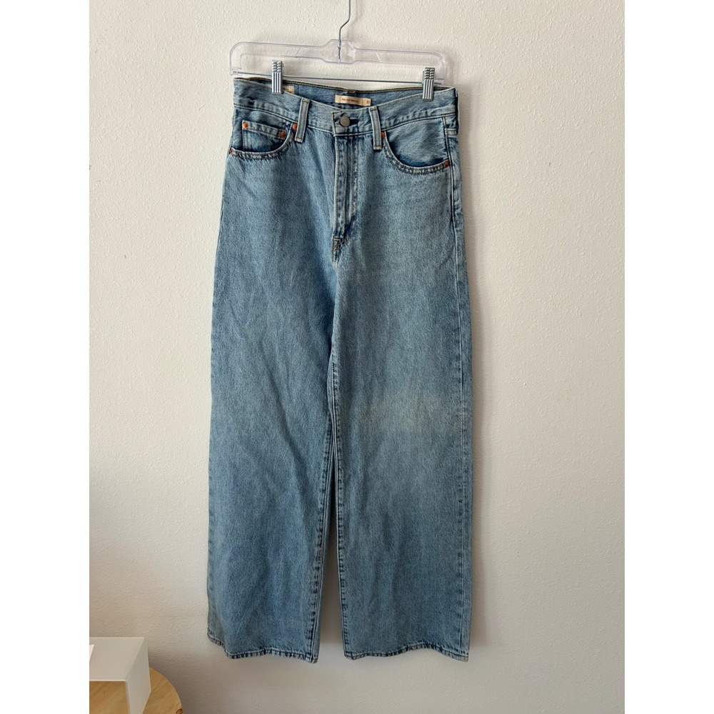 NWOT Levis Premium Ribcage Wide Leg Jeans Light Wash Blue High Rise  Womens 27